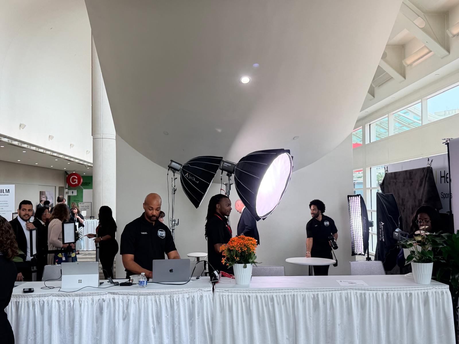 The on-site Headshot Lounge