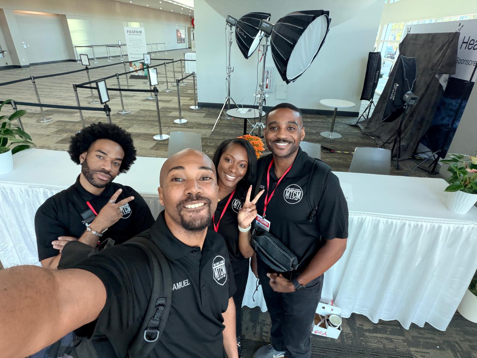 The Sam Gross Studios crew on-site