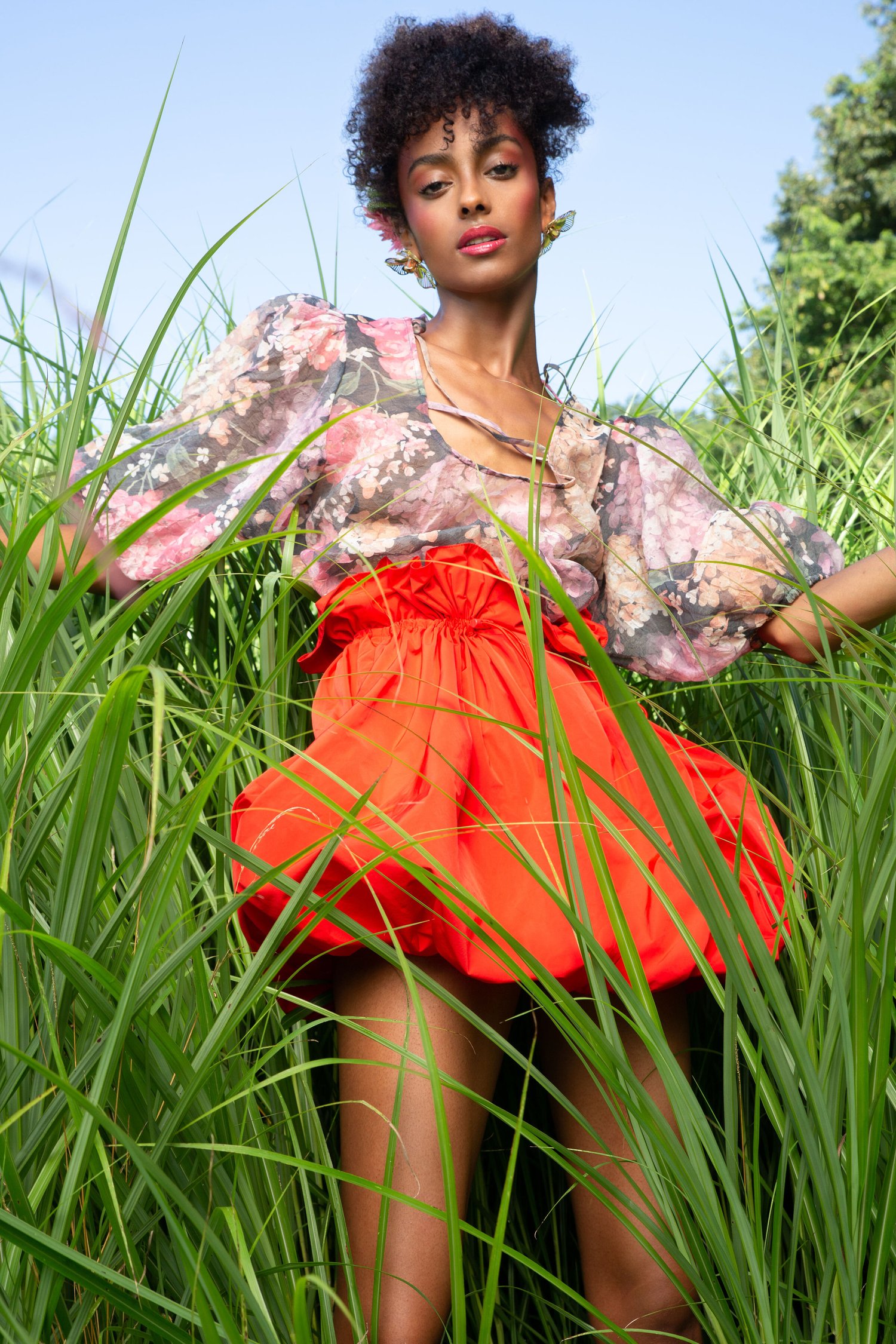 Outdoor editorial fashion shoot
